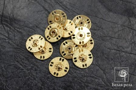 Кнопка KM8 Gold 40L из 2 частей металл (2шт)