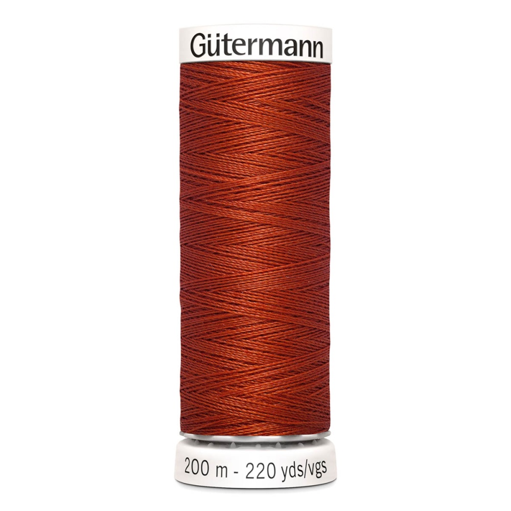 Нить Sew-All 100/200 м для всех материалов, 100% полиэстер Gutermann (837, терракот)