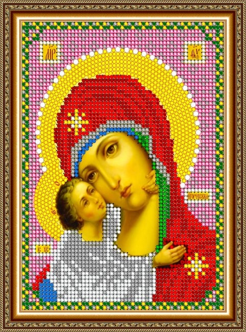 Рисунок на ткани для вышивания бисером «Прсв.Богородица Игоревская 345М» 12*16см