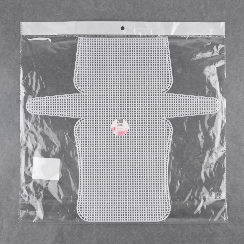 Канва-основа для вышивания сумки, пластиковая, 33,5×35,5 см, 2×2 мм