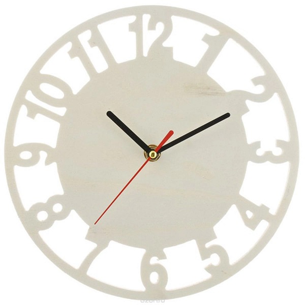 Деревянная заготовка Часы (с часовым механизмом) 24*24см SCB350152