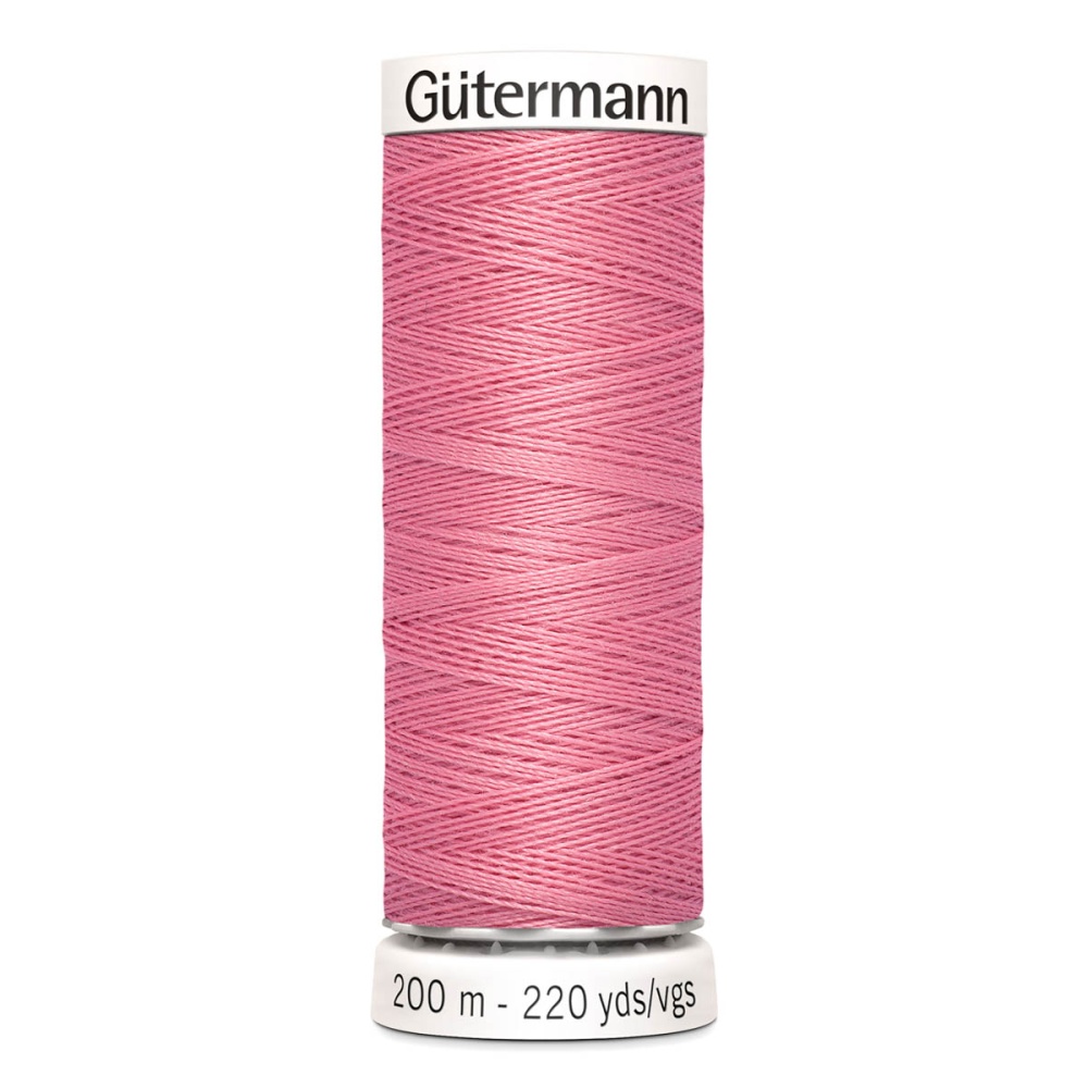 Нить Sew-All 100/200 м для всех материалов, 100% полиэстер Gutermann (889, розовый)