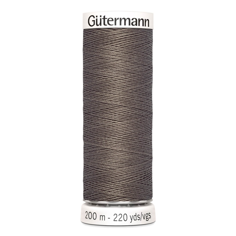 Нить Sew-All 100/200 м для всех материалов, 100% полиэстер Gutermann (469, серо-коричневый)