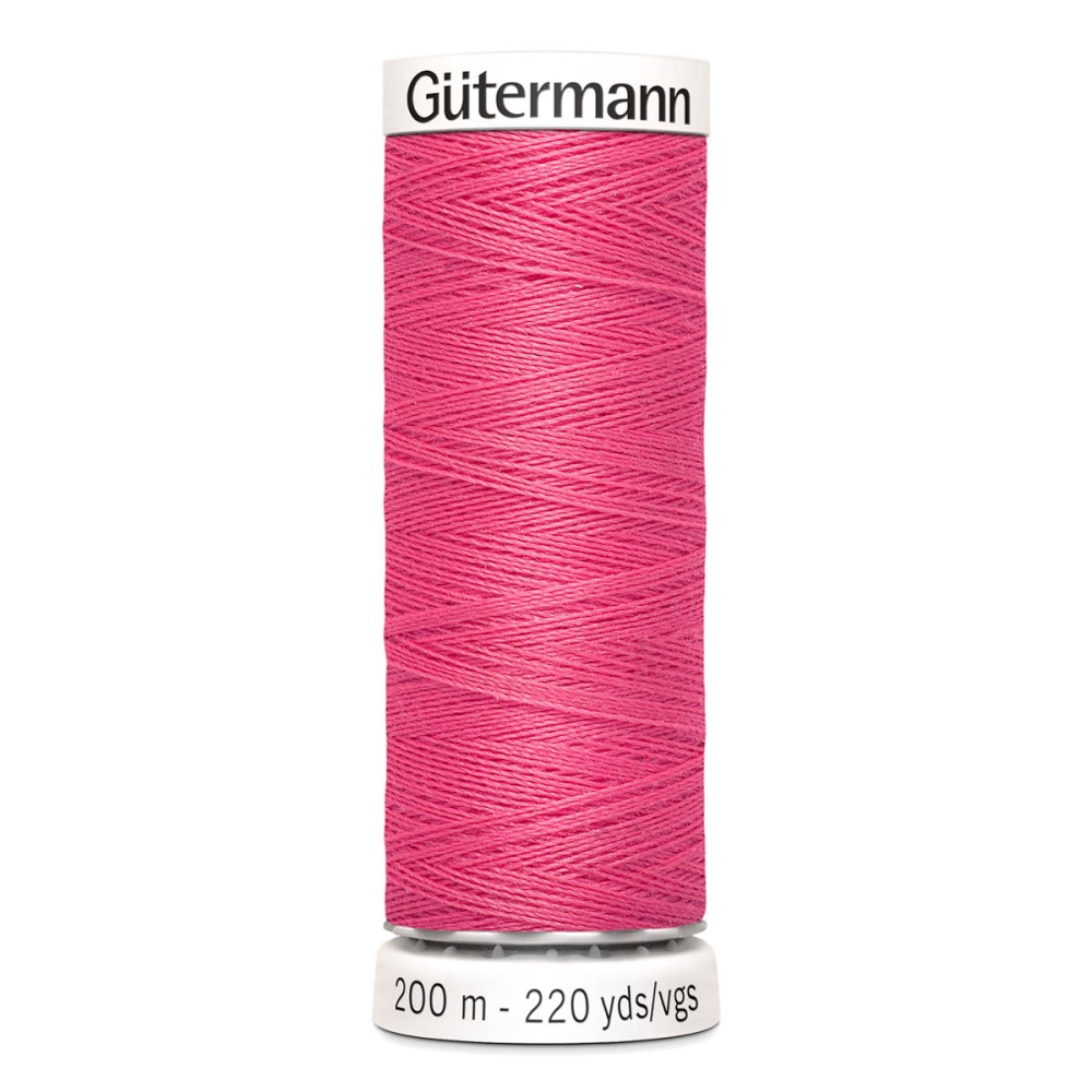 Нить Sew-All 100/200 м для всех материалов, 100% полиэстер Gutermann (986, яр.розовый)
