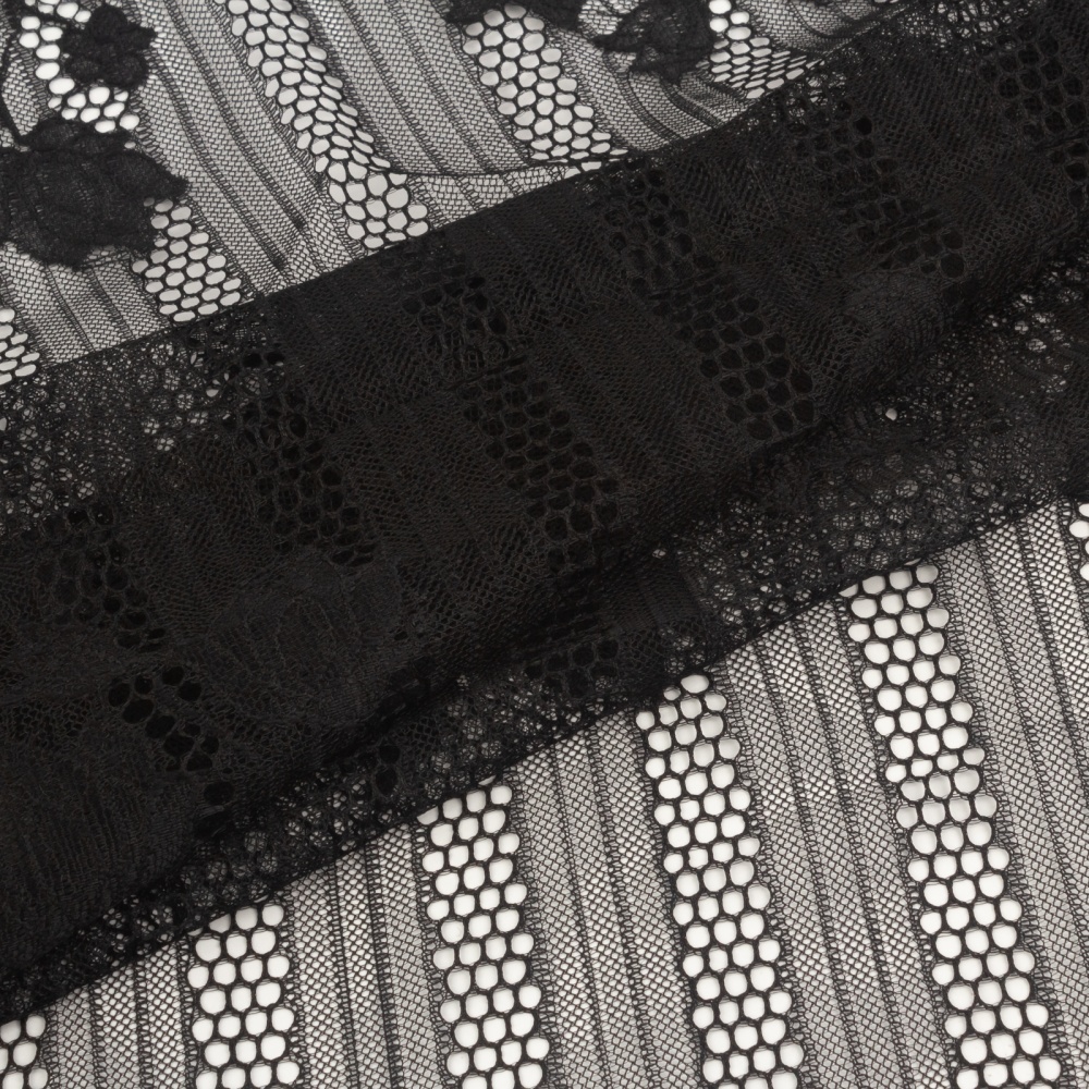 Кружевное полотно bk-135  шир.135см (черный)