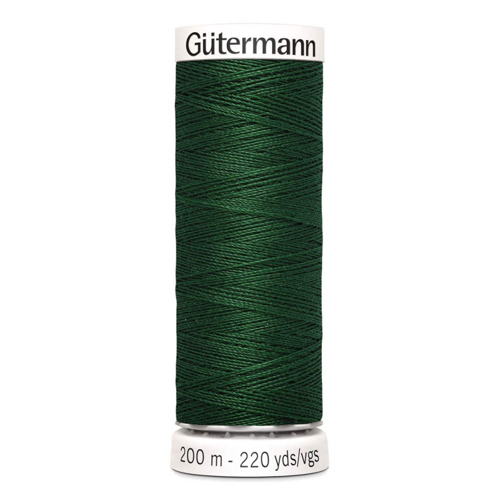 Нить Sew-All 100/200 м для всех материалов, 100% полиэстер Gutermann (456, темно-зеленый)
