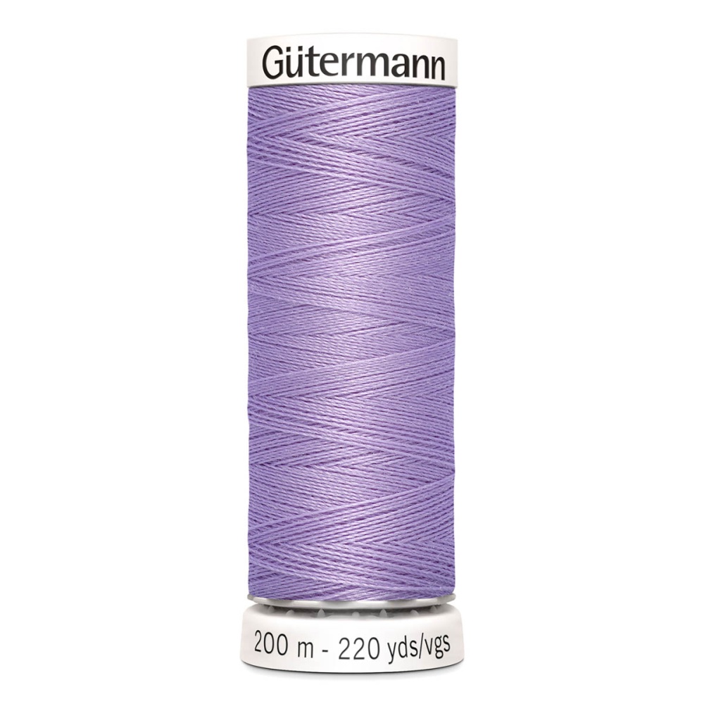 Нить Sew-All 100/200 м для всех материалов, 100% полиэстер Gutermann (158, сирень)