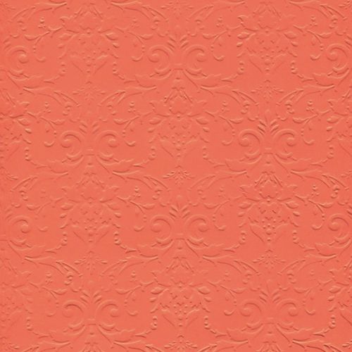 Бумага с рельефным рисунком "Дамасский узор" цвет Оранжевый комплект 3 листа