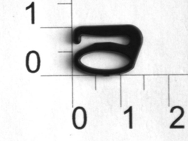 Крючок для бретелек пластиковый 10мм (1пар) (1, черный)