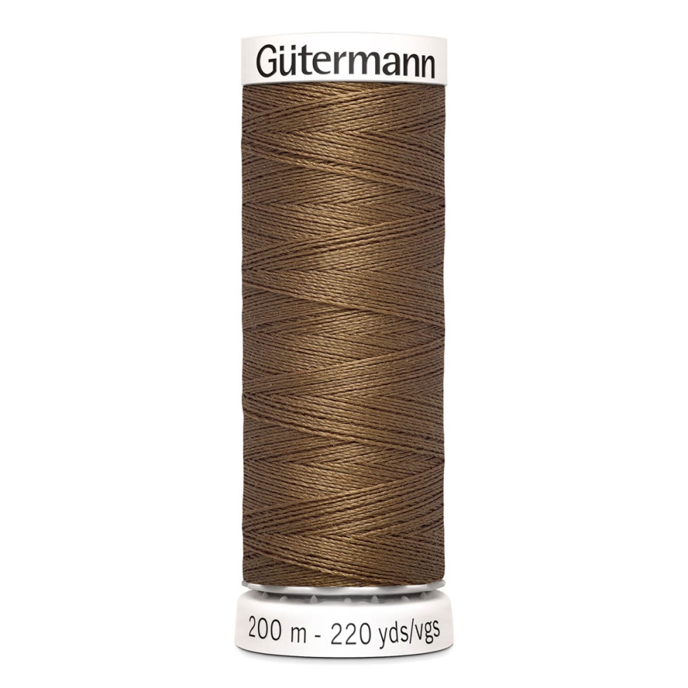 Нить Sew-All 100/200 м для всех материалов, 100% полиэстер Gutermann (851, св.коричневый)