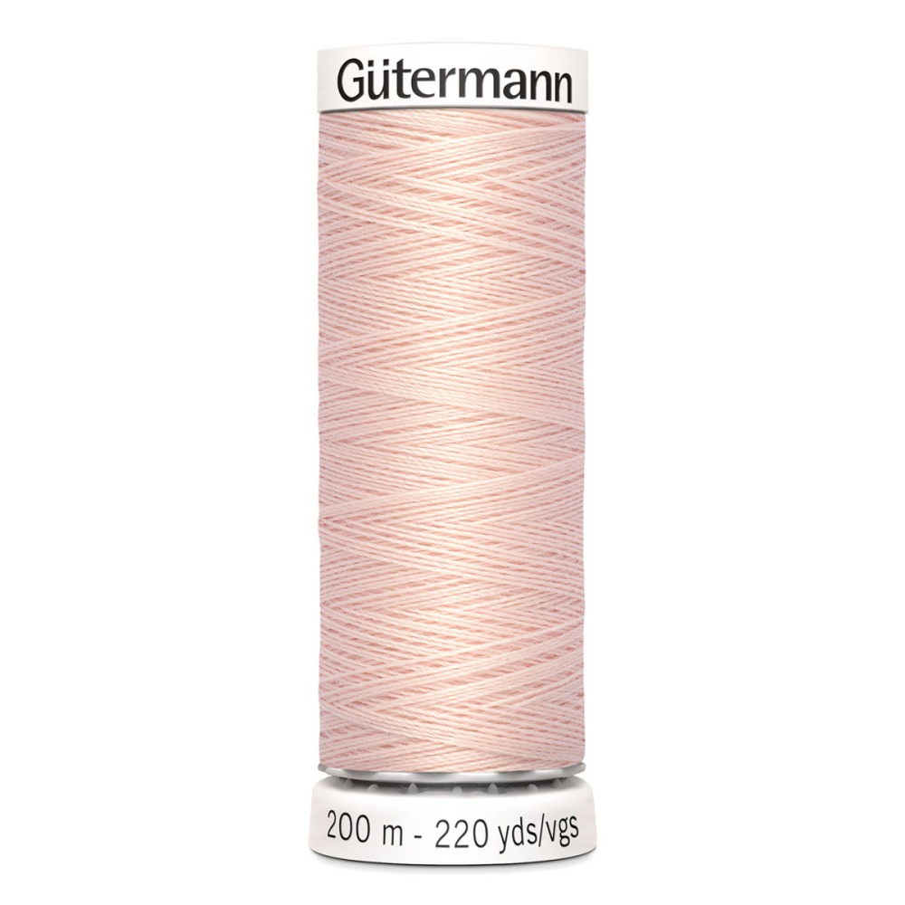 Нить Sew-All 100/200 м для всех материалов, 100% полиэстер Gutermann (658, св.персиковый)
