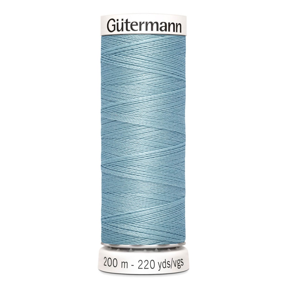 Нить Sew-All 100/200 м для всех материалов, 100% полиэстер Gutermann (71, гр.голубой)