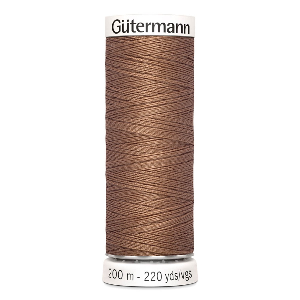 Нить Sew-All 100/200 м для всех материалов, 100% полиэстер Gutermann (444, св.коричневый)