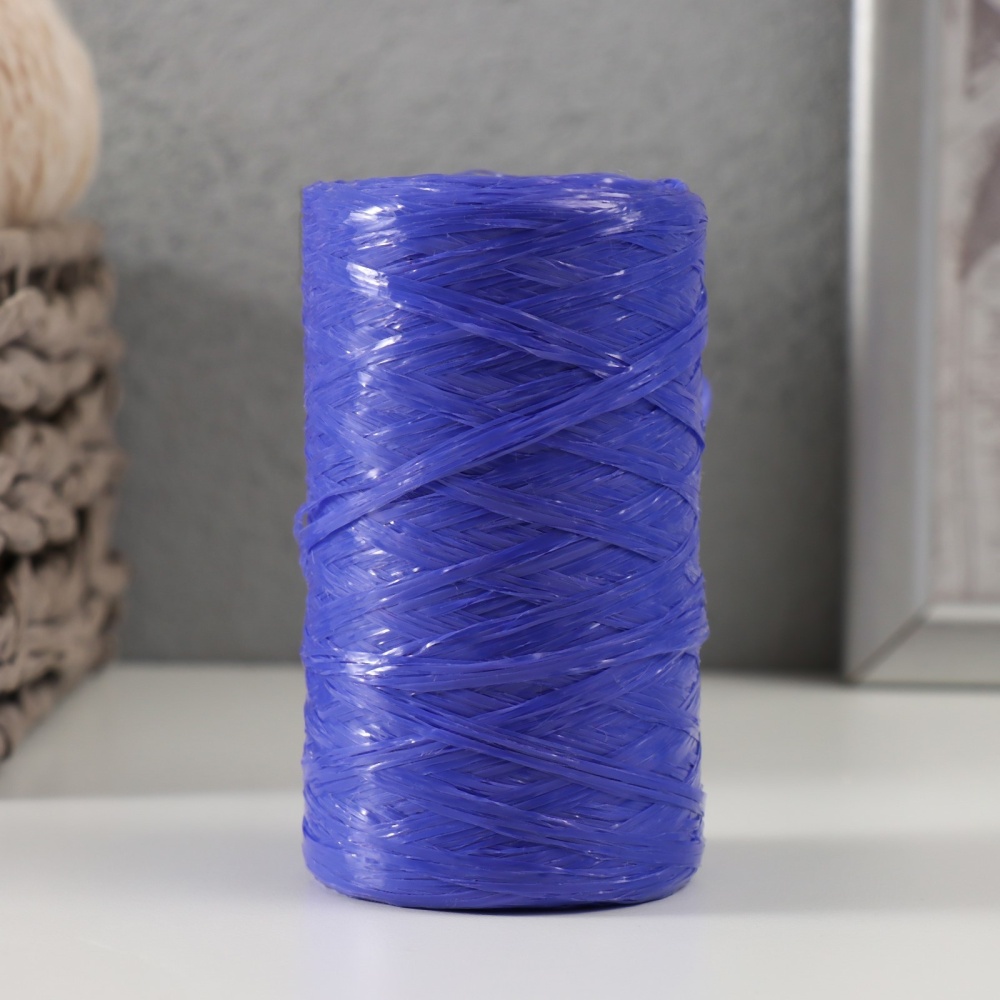 Пряжа "Для вязания мочалок" 100% полипропилен 300м/75±10 гр в форме цилиндра (чернила)