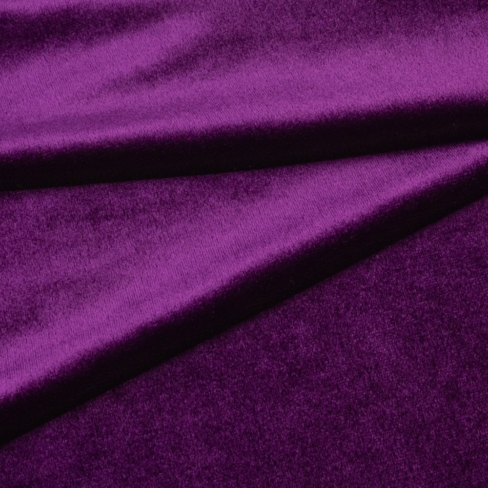 Стрейч бархат цветной 626 (14, т.фиолетовый)