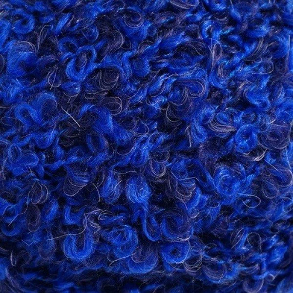 Пряжа для ручного вязания "Буклированная" 30%мохер 20% шерсть 50%акрил 200г/220м    (700, т.синий/т.голубой)