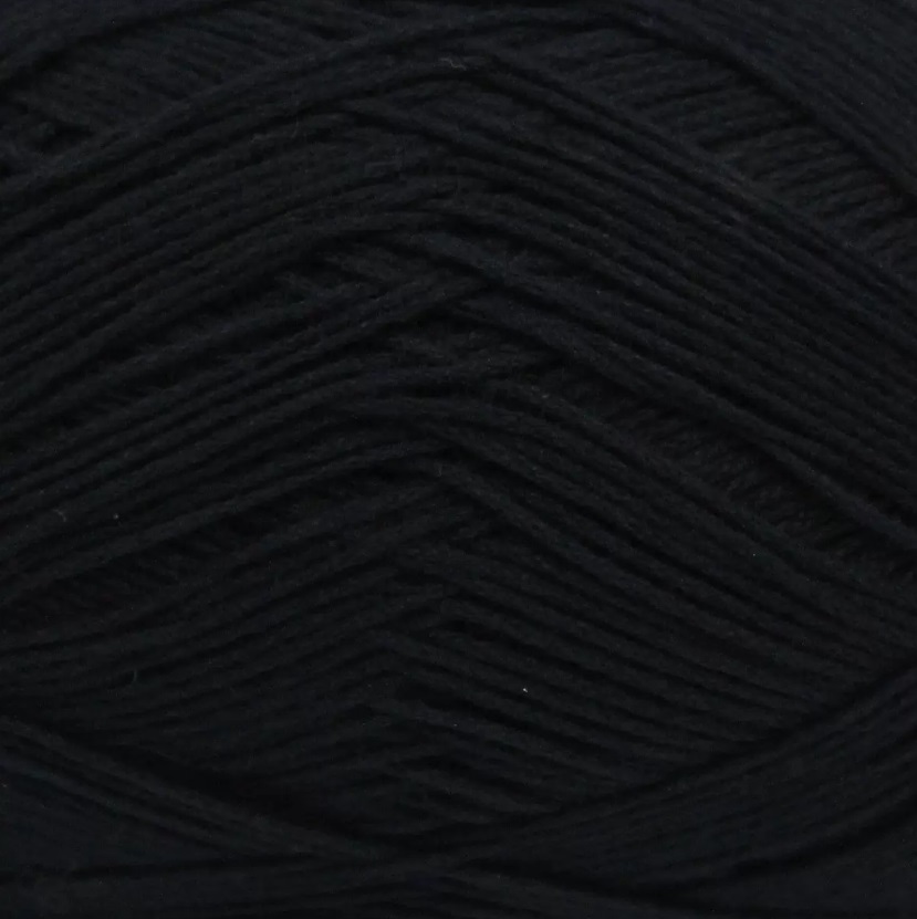 Пряжа для ручного вязания "Вискоза натуральная" 100% вискоза 100г/400м (02, черный)