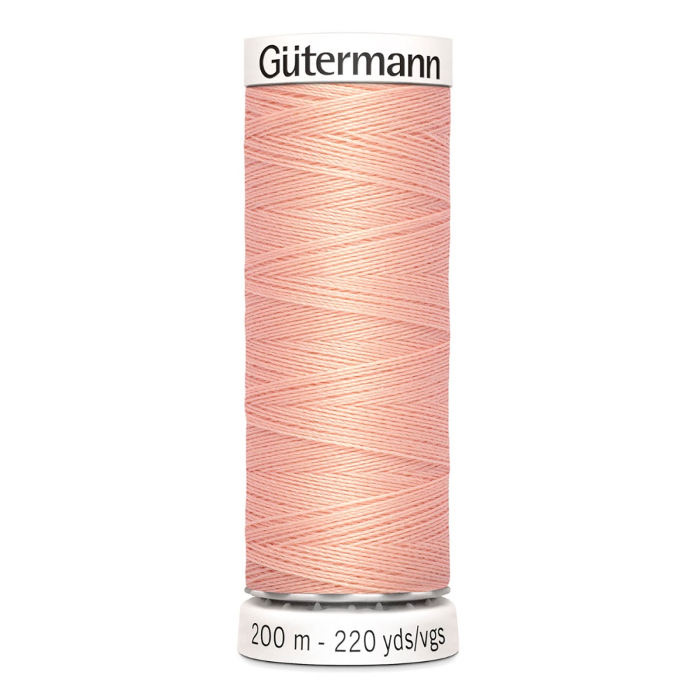 Нить Sew-All 100/200 м для всех материалов, 100% полиэстер Gutermann (165, персиковый)