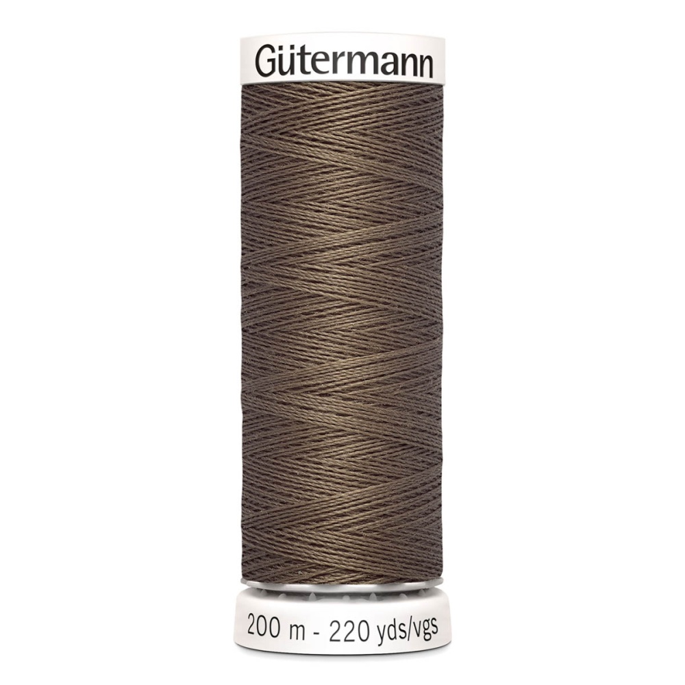 Нить Sew-All 100/200 м для всех материалов, 100% полиэстер Gutermann (209, коричневый)