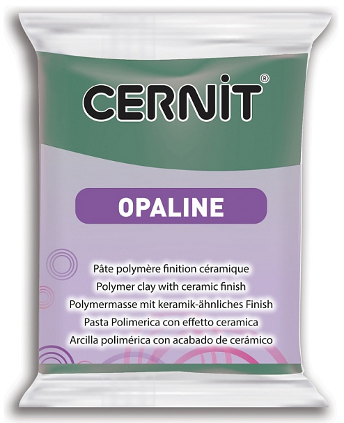 Пластика полимерная запекаемая 'Cernit OPALINE' 56 гр.  (637, селадоновый зеленый)