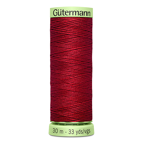 Нить Top Stitch 30/30 м для декоративной отстрочки, 100% полиэстер Gutermann (367, темно-бордовый)