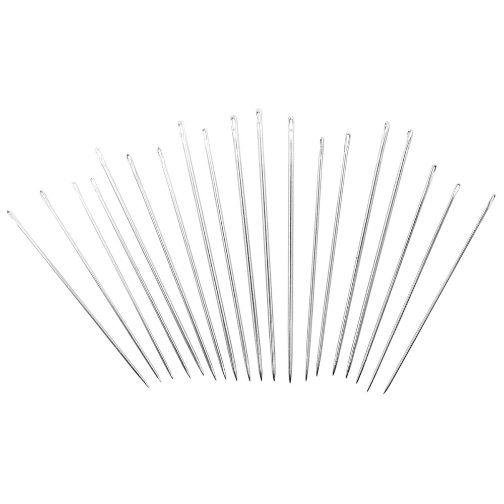 Иглы ручные для шитья с серебряным ушком 20 шт в тубе Sharps №5-9 PONY