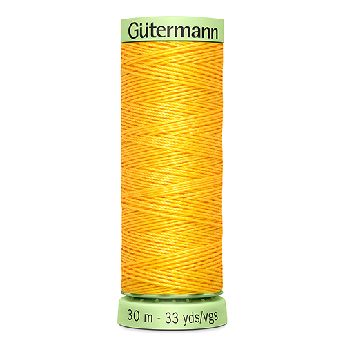 Нить Top Stitch 30/30 м для декоративной отстрочки, 100% полиэстер Gutermann (417, желтый)