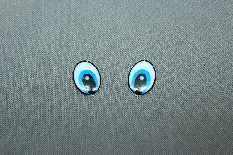 Глазки клеевые овал 11*16мм (2шт) (1, зеленый)