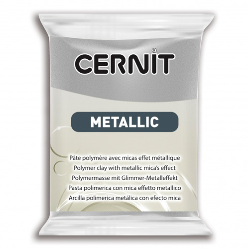 Пластика полимерная запекаемая 'Cernit METALLIC' 56 гр. (080, серебро)