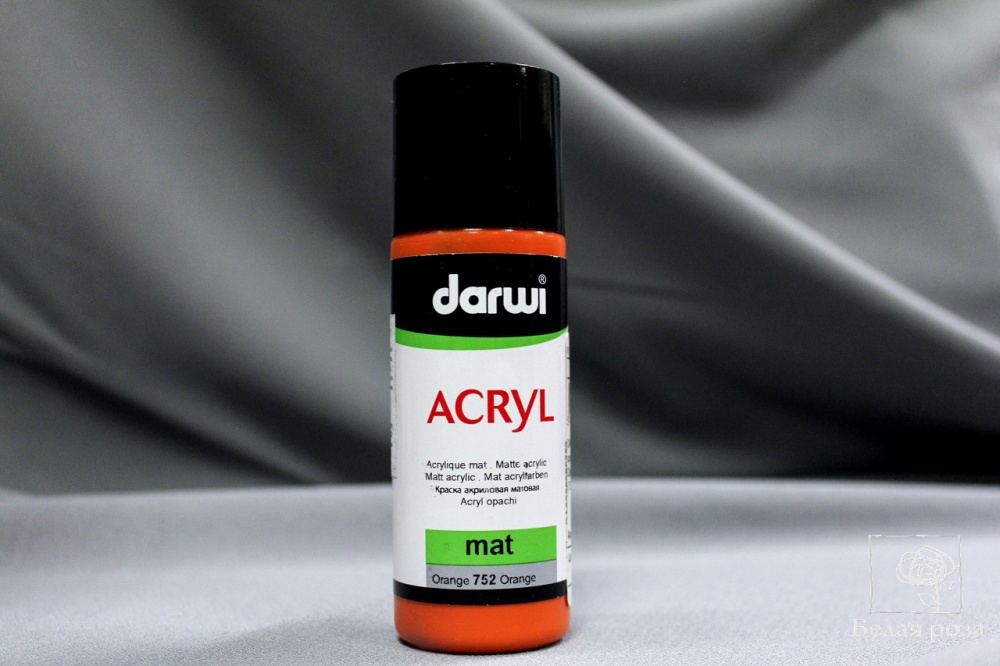 Акриловая краска MAT матовая Darwi 80мл (752, оранжевый)