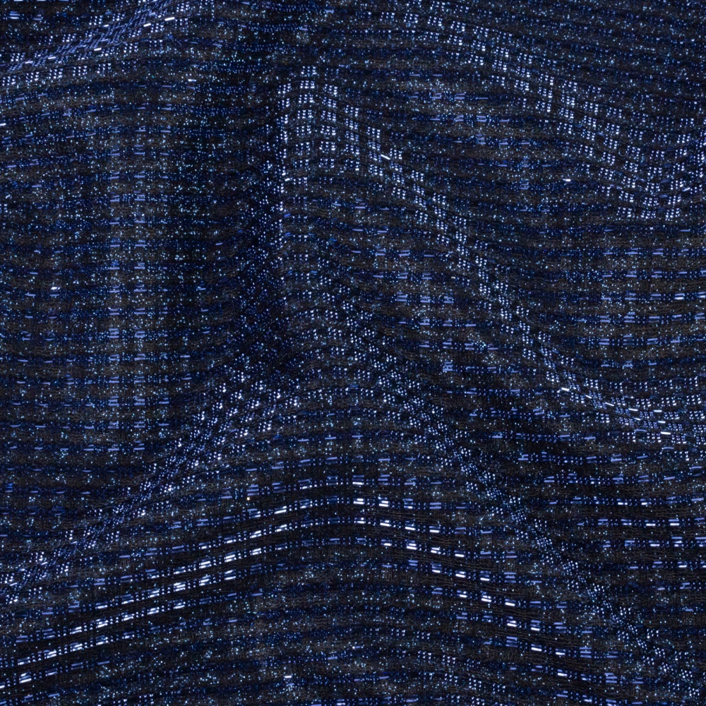 Декоративная ткань песок с глиттером 43738 (4, т.синий)