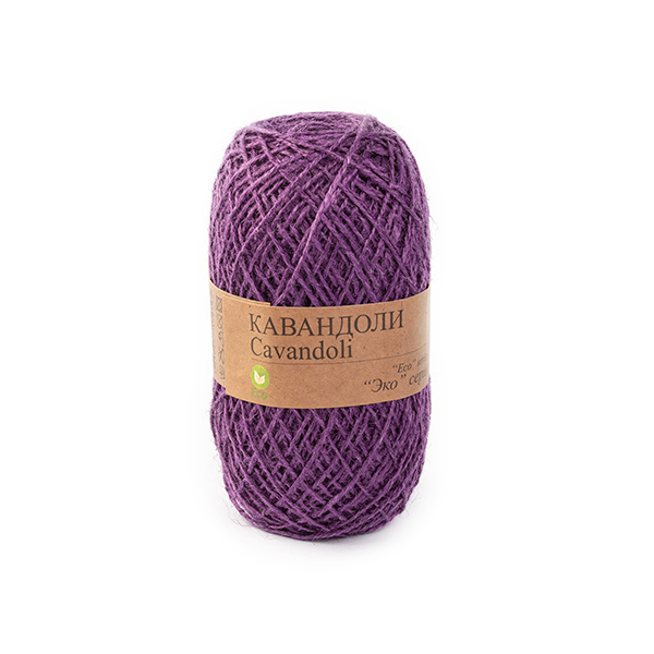 Пряжа для ручного вязания "Кавандоли" 100% Джут 100г/180м (78, фиолетовый)