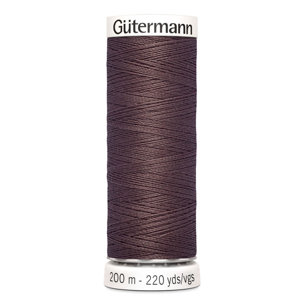 Нить Sew-All 100/200 м для всех материалов, 100% полиэстер Gutermann (423, коричневый)