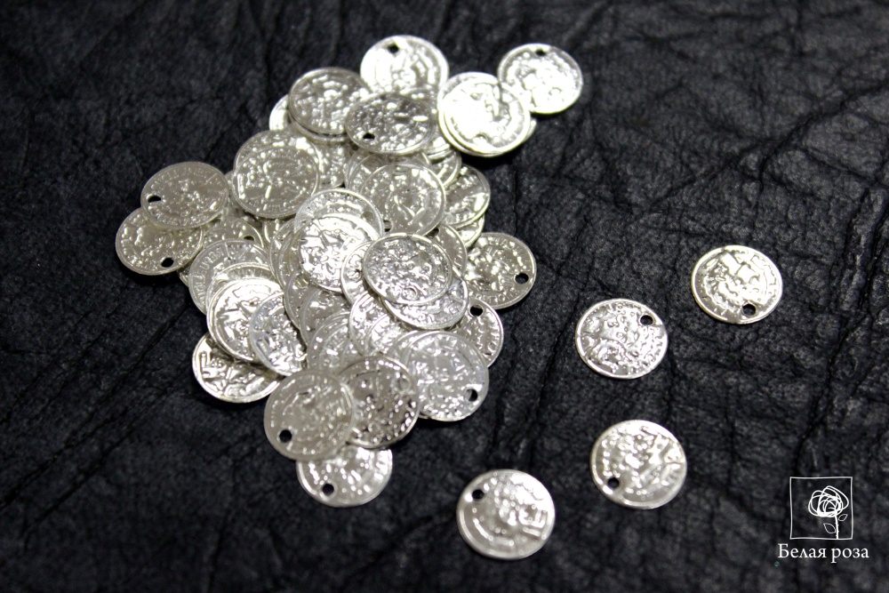 Монетки "Медальон" (уп=2шт)  (4, серебро)