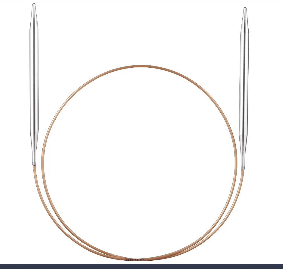 Спицы Addi, круговые, супергладкие, никель, №3,75, 60 см