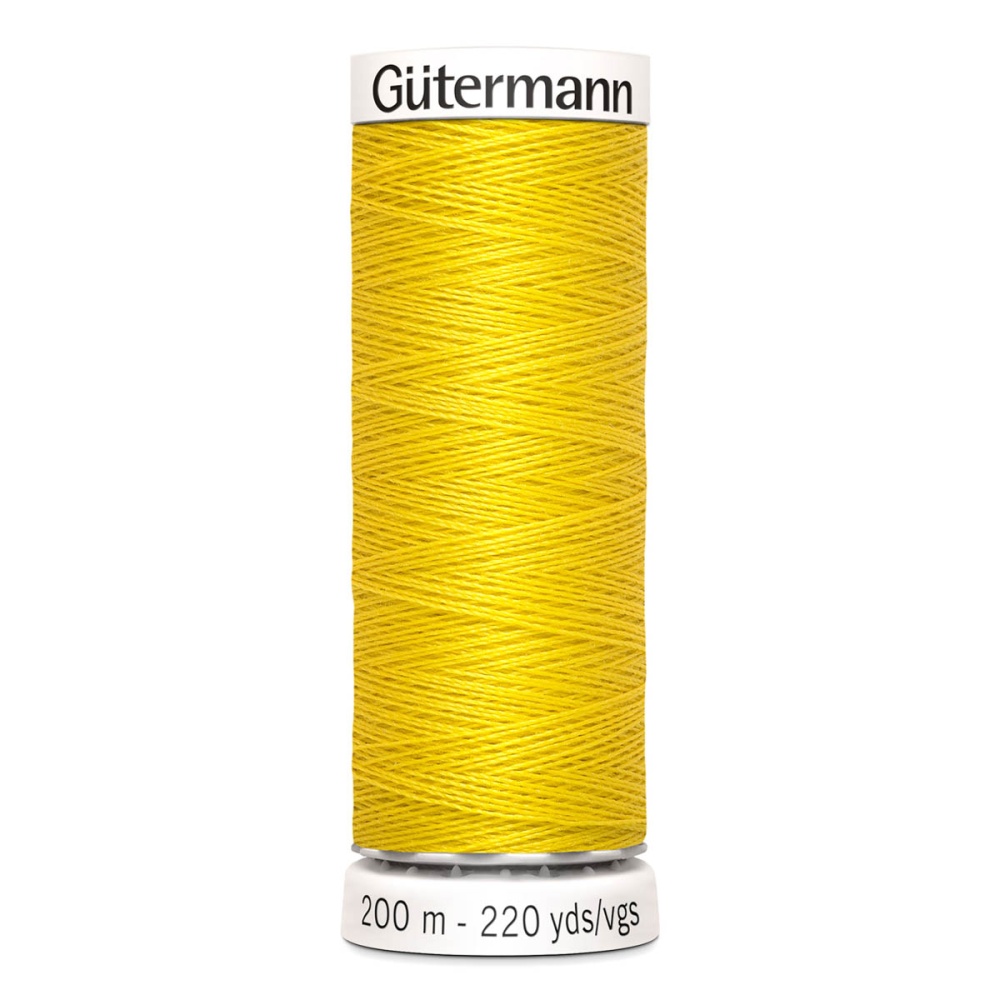 Нить Sew-All 100/200 м для всех материалов, 100% полиэстер Gutermann (177, желтый)