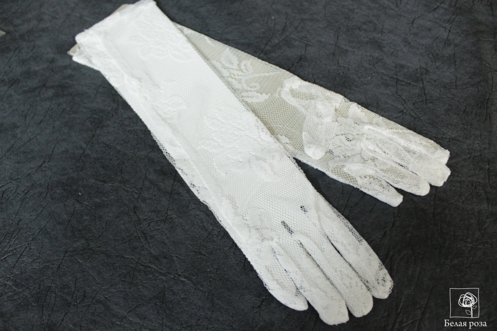 Перчатки №5948 длинные (1, белый)