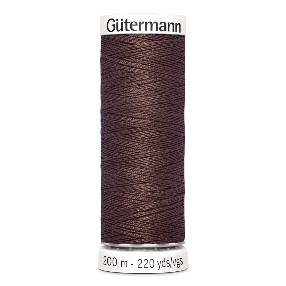 Нить Sew-All 100/200 м для всех материалов, 100% полиэстер Gutermann (446, коричневый)
