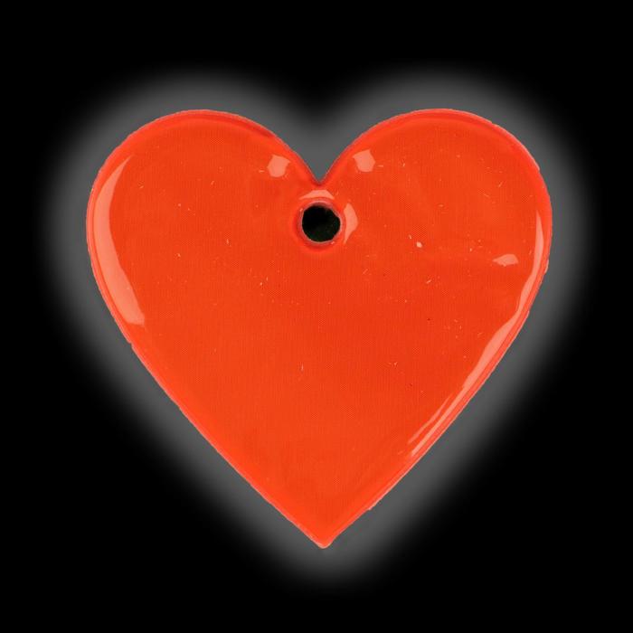 Светоотражающий элемент «Сердце», двусторонний, 5 × 5 см, цвет МИКС
