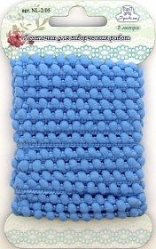 Ленточка для творческих работ «Рукоделие» 10мм х 3м (цвет: голубой)