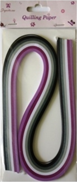 Бумага для квиллинга "Рукоделие" 120 полос/упак. 3мм ширина (QP0312005 фиолетовый и черный)