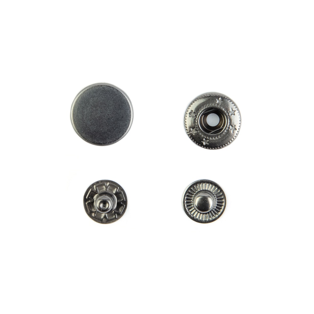 Кнопки установочные 15мм (ответная часть 14мм) уп=2шт (матовый никель)