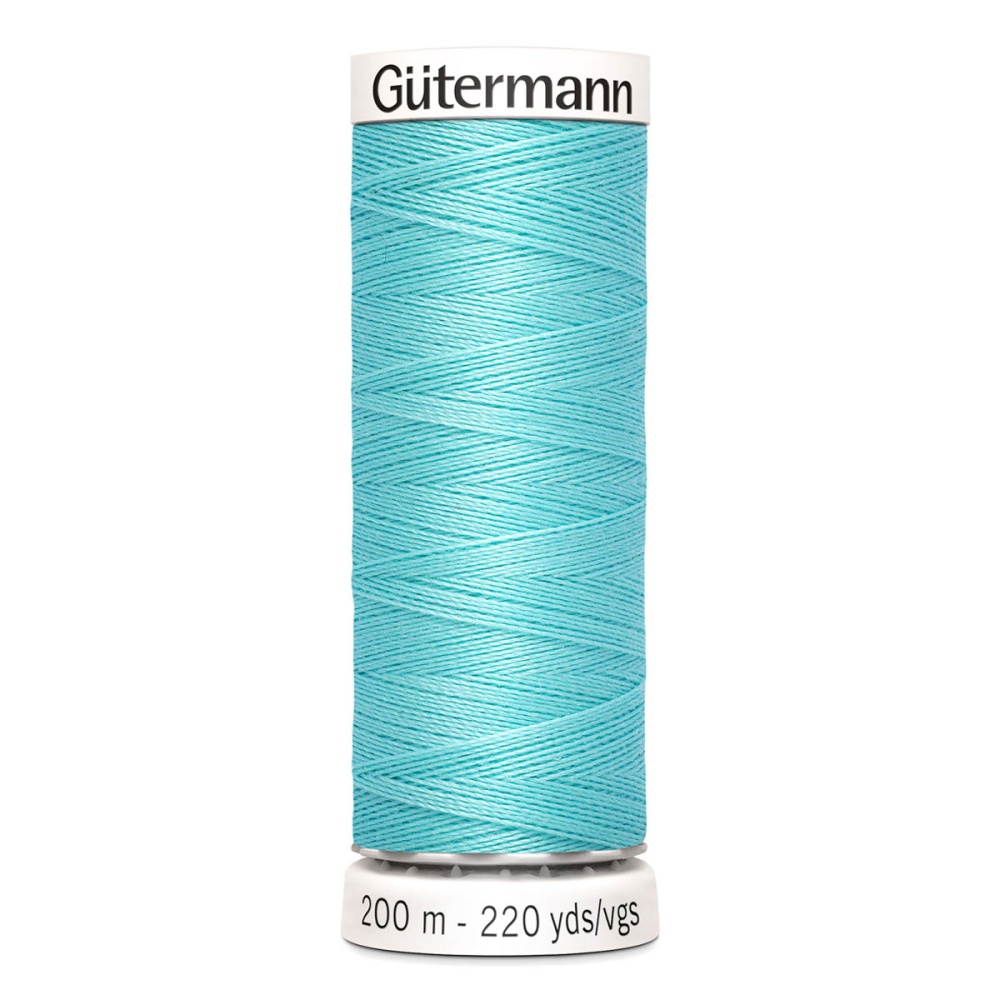 Нить Sew-All 100/200 м для всех материалов, 100% полиэстер Gutermann (328, лазурный)