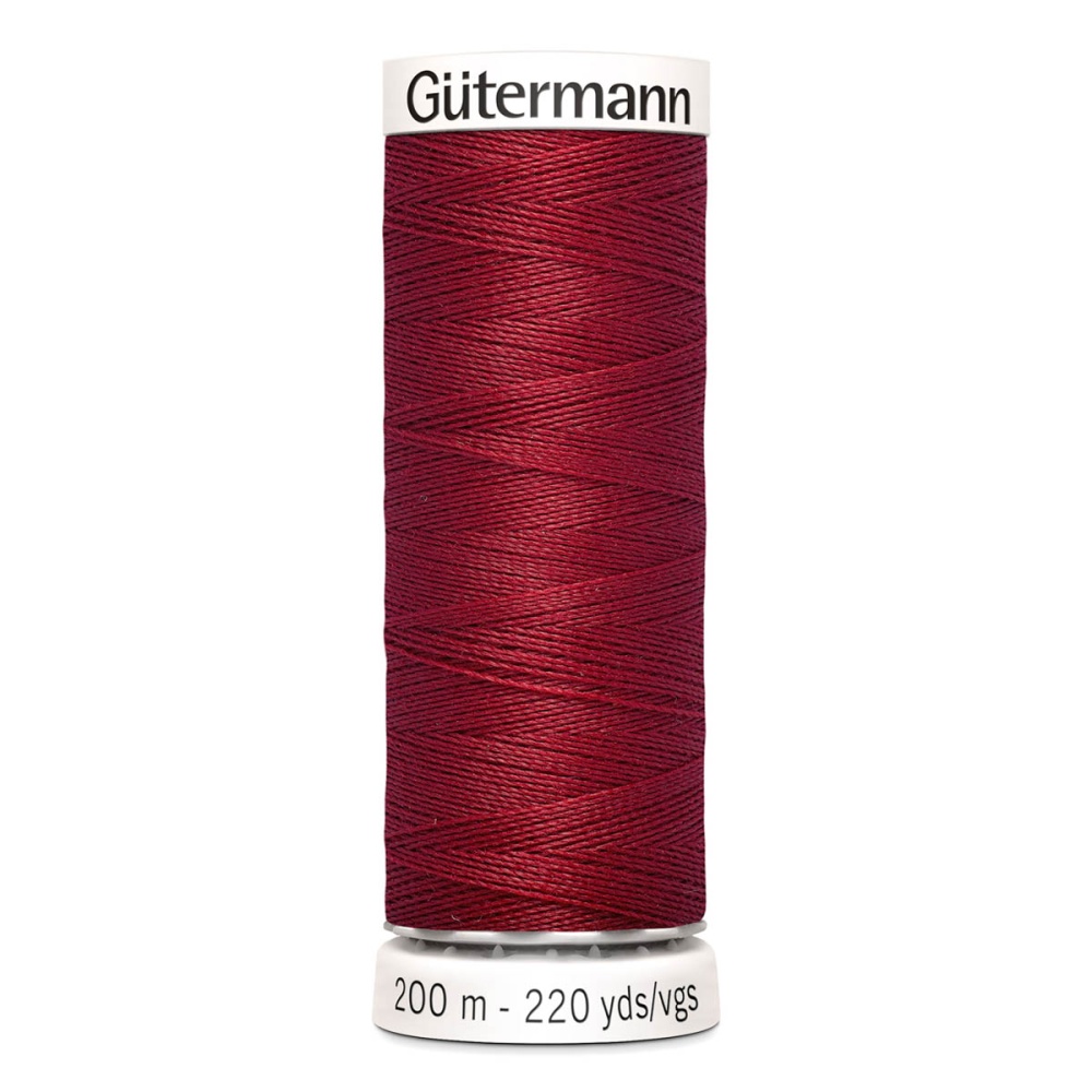 Нить Sew-All 100/200 м для всех материалов, 100% полиэстер Gutermann (367, т.красный)