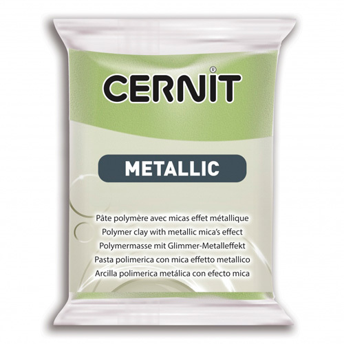 Пластика полимерная запекаемая 'Cernit METALLIC' 56 гр. (051, зеленое золото)
