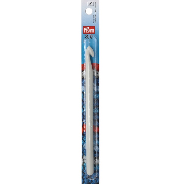 Крючок для вязания, пластик, 8 мм*14 см, Prym
