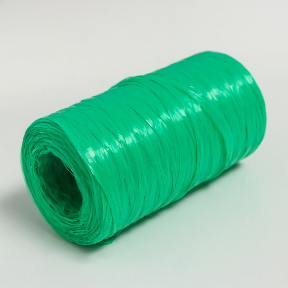 Пряжа "Для вязания мочалок" 100% полипропилен 300м/75±10 гр в форме цилиндра (трава)