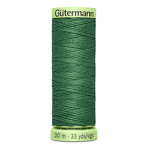 Нить Top Stitch 30/30 м для декоративной отстрочки, 100% полиэстер Gutermann (931, т.зеленый)