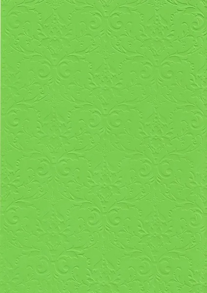 Бумага с рельефным рисунком "Дамасский узор" цвет Ярко-зеленый комплект 3 листа.
