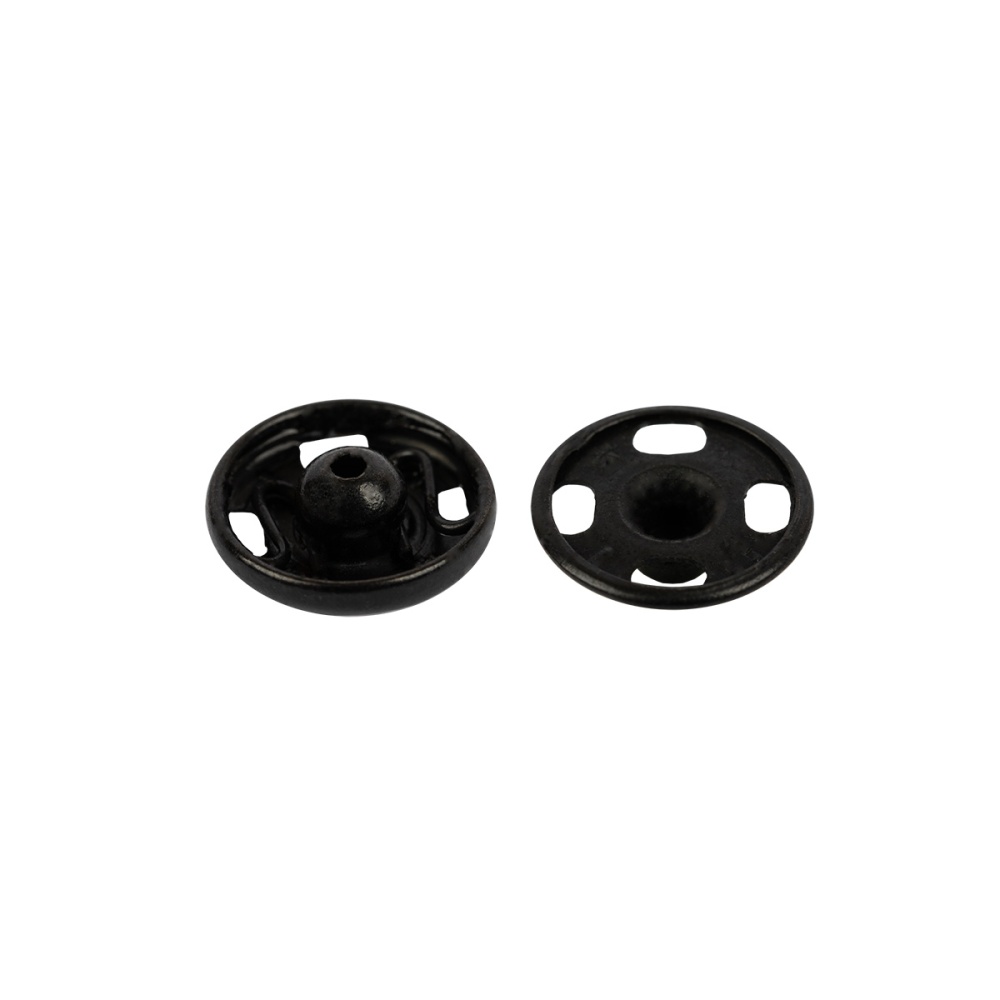Кнопка пришивная KOH-I-NOOR №2 металл 10 мм ( уп=8шт) (черный)